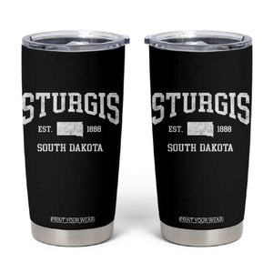 Sturgis South Dakota Est 1888 Tumbler Cup Vintage SD State Map Pride TS11 Black Print Your Wear