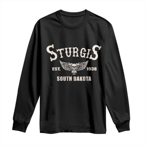 Sturgis South Dakota Est 1938 Motorcycle Biker Skull Long Sleeve Shirt TS11 Black Print Your Wear