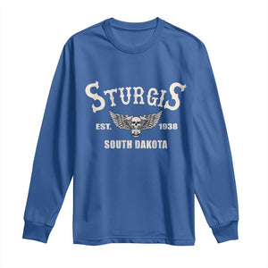 Sturgis South Dakota Est 1938 Motorcycle Biker Skull Long Sleeve Shirt TS11 Royal Blue Print Your Wear