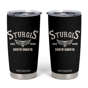 Sturgis South Dakota Est 1938 Motorcycle Biker Skull Tumbler Cup TS11 Black Print Your Wear