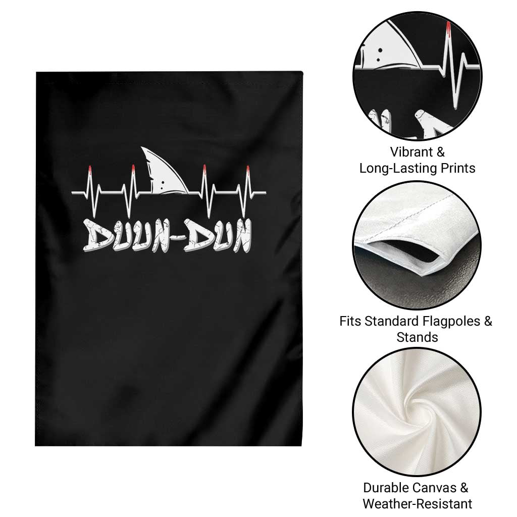Funny Shark Heartbeat EKG Dunn Ocean Wildlife Garden Flag TS11 Print Your Wear