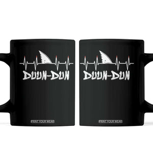 Funny Shark Heartbeat EKG Dunn Ocean Wildlife Coffee Mug TS11 Black Print Your Wear