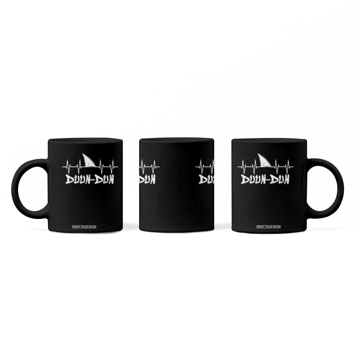 Funny Shark Heartbeat EKG Dunn Ocean Wildlife Coffee Mug TS11 Print Your Wear