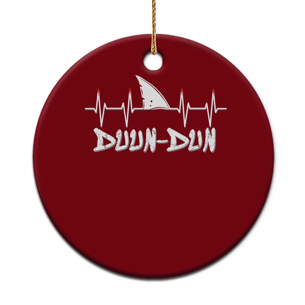 Funny Shark Heartbeat EKG Dunn Ocean Wildlife Ceramic Ornament TS11 1pc Red Print Your Wear