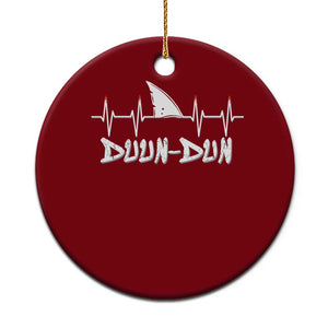 Funny Shark Heartbeat EKG Dunn Ocean Wildlife Ceramic Ornament TS11 1pc Red Print Your Wear