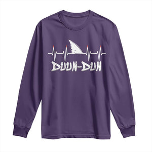 Funny Shark Heartbeat EKG Dunn Ocean Wildlife Long Sleeve Shirt TS11 Purple Print Your Wear
