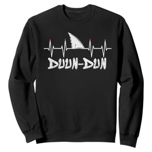 Funny Shark Heartbeat EKG Dunn Ocean Wildlife Sweatshirt TS11 Black Print Your Wear