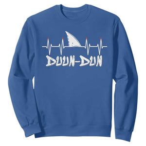 Funny Shark Heartbeat EKG Dunn Ocean Wildlife Sweatshirt TS11 Royal Blue Print Your Wear