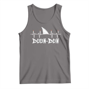 Funny Shark Heartbeat EKG Dunn Ocean Wildlife Tank Top TS11 Deep Heather Print Your Wear
