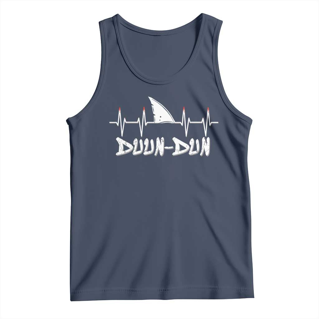 Funny Shark Heartbeat EKG Dunn Ocean Wildlife Tank Top TS11 Navy Print Your Wear