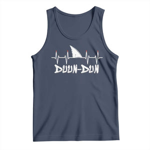 Funny Shark Heartbeat EKG Dunn Ocean Wildlife Tank Top TS11 Navy Print Your Wear