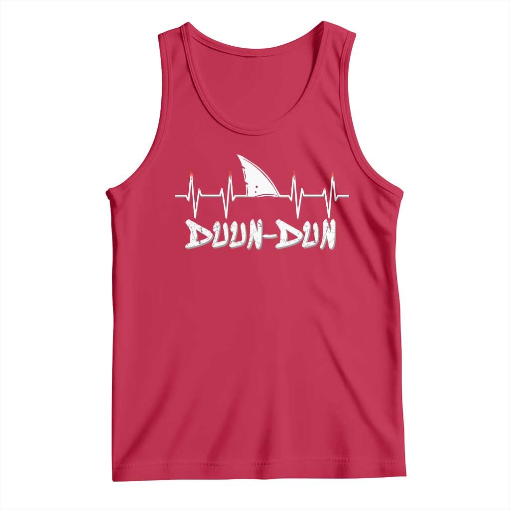 Funny Shark Heartbeat EKG Dunn Ocean Wildlife Tank Top TS11 Red Print Your Wear