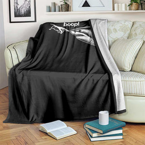 Boop Shark Meme Throw Blanket Funny Nose Touch Shark Lovers Ocean Life TS11 Print Your Wear