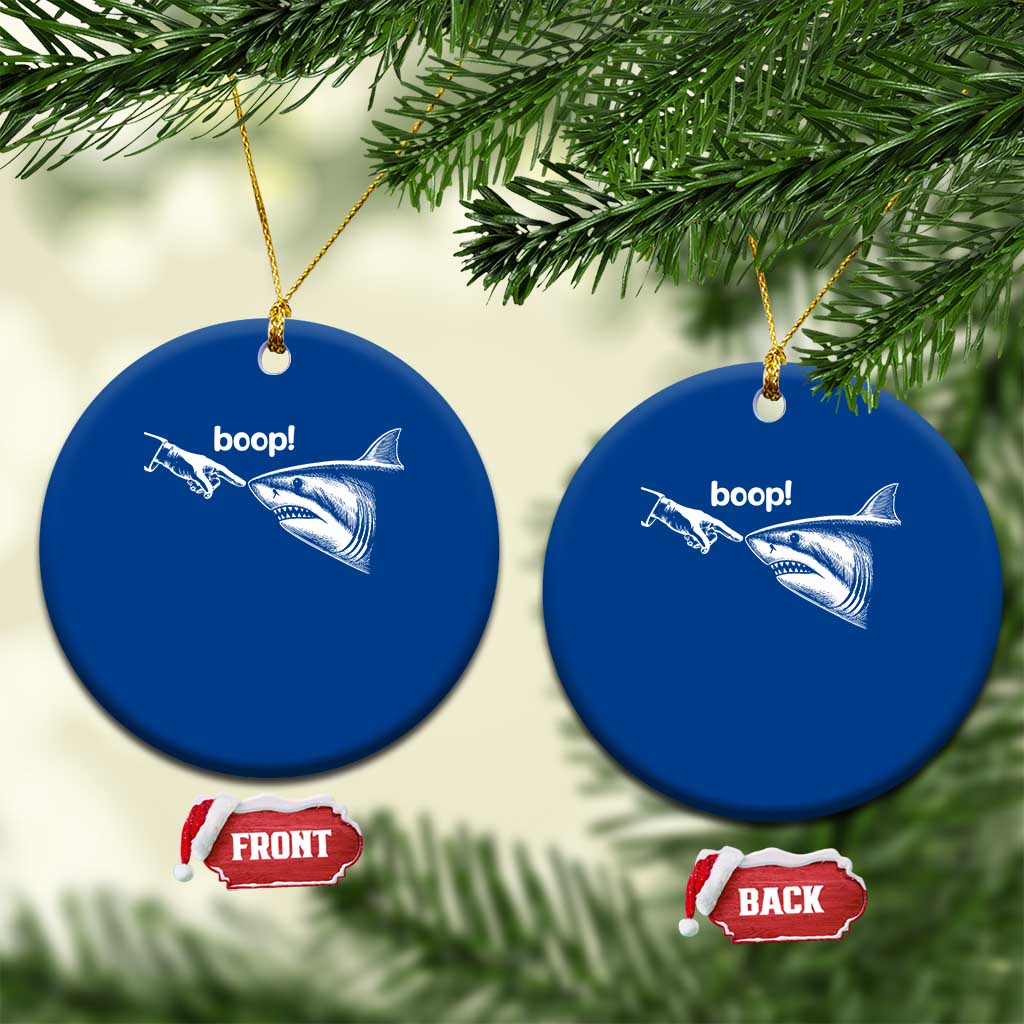 Boop Shark Meme Ceramic Ornament Funny Nose Touch Shark Lovers Ocean Life TS11 1pc Blue Print Your Wear