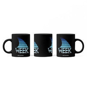 Funny Shark Fin Week Retro Ocean Wildlife Vintage Coffee Mug TS11 Print Your Wear
