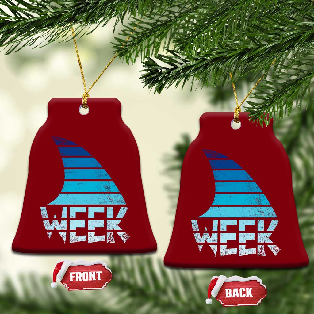 Funny Shark Fin Week Retro Ocean Wildlife Vintage Ceramic Ornament TS11 Print Your Wear