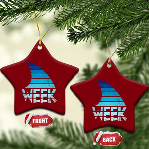 Funny Shark Fin Week Retro Ocean Wildlife Vintage Ceramic Ornament TS11 Print Your Wear