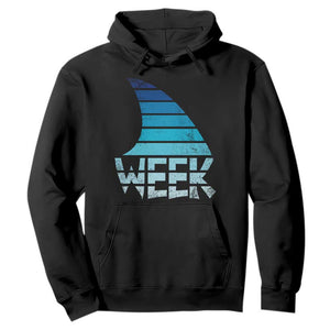 Funny Shark Fin Week Retro Ocean Wildlife Vintage Hoodie TS11 Black Print Your Wear