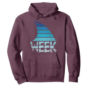 Funny Shark Fin Week Retro Ocean Wildlife Vintage Hoodie TS11 Maroon Print Your Wear