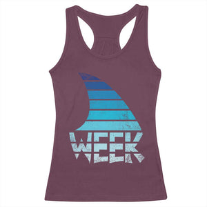 Funny Shark Fin Week Retro Ocean Wildlife Vintage Racerback Tank Top TS11 Maroon Print Your Wear