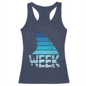 Funny Shark Fin Week Retro Ocean Wildlife Vintage Racerback Tank Top TS11 Navy Print Your Wear
