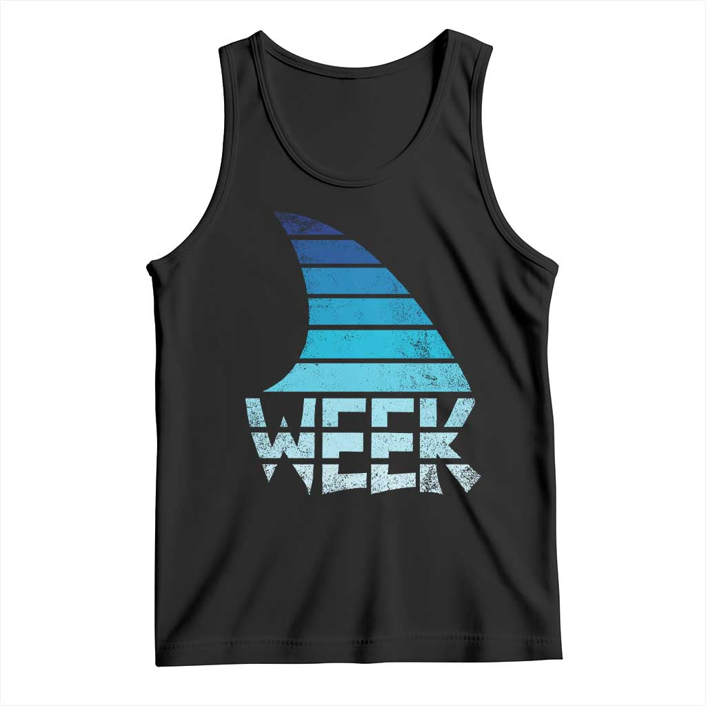 Funny Shark Fin Week Retro Ocean Wildlife Vintage Tank Top TS11 Black Print Your Wear