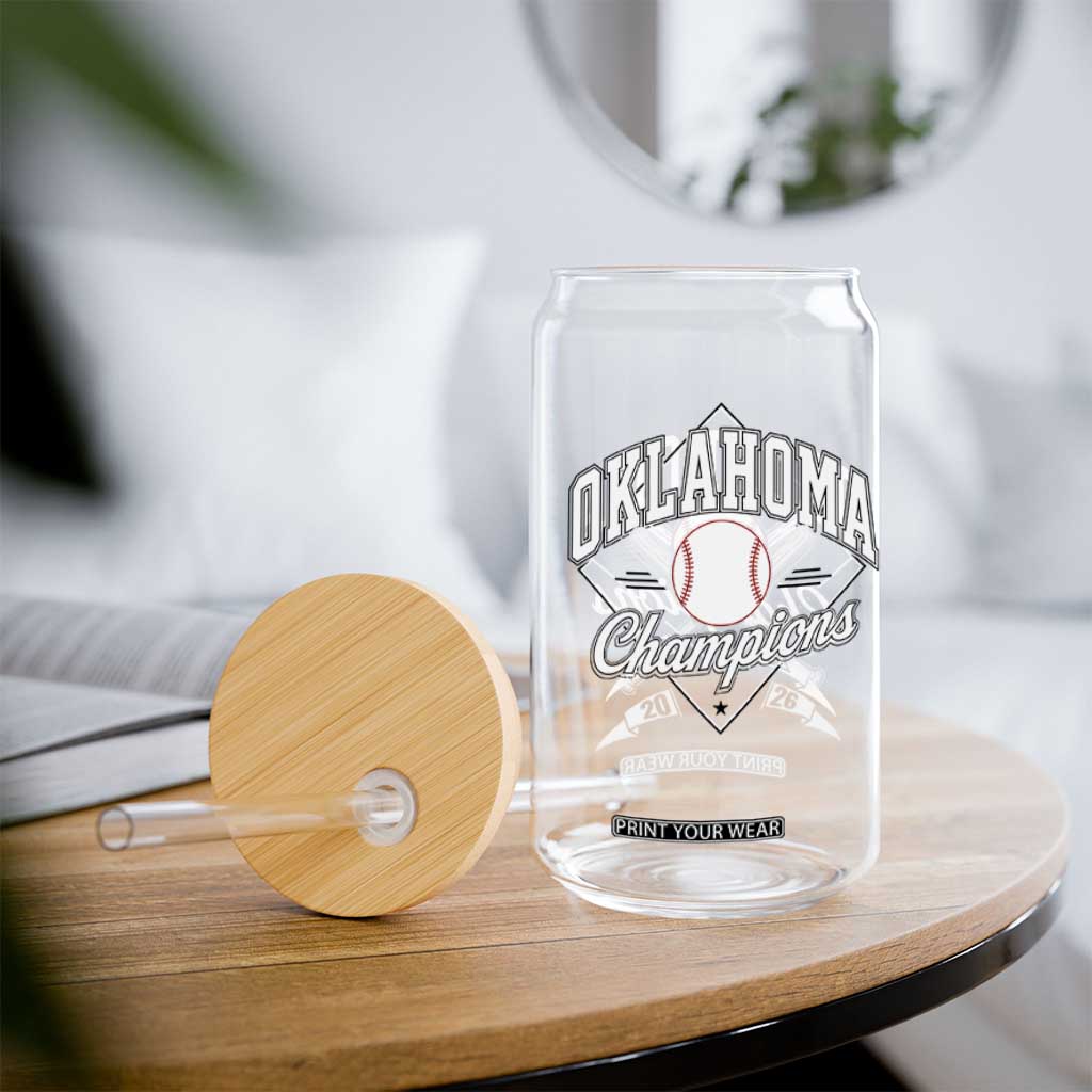 Oklahoma Champions 2026 Glass Can Baseball Diamond Pennant Flag Graphic TS11 Print Your Wear