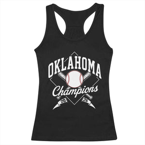Oklahoma Champions 2026 Racerback Tank Top Baseball Pennant Flag Graphic TS11 Black Print Your Wear