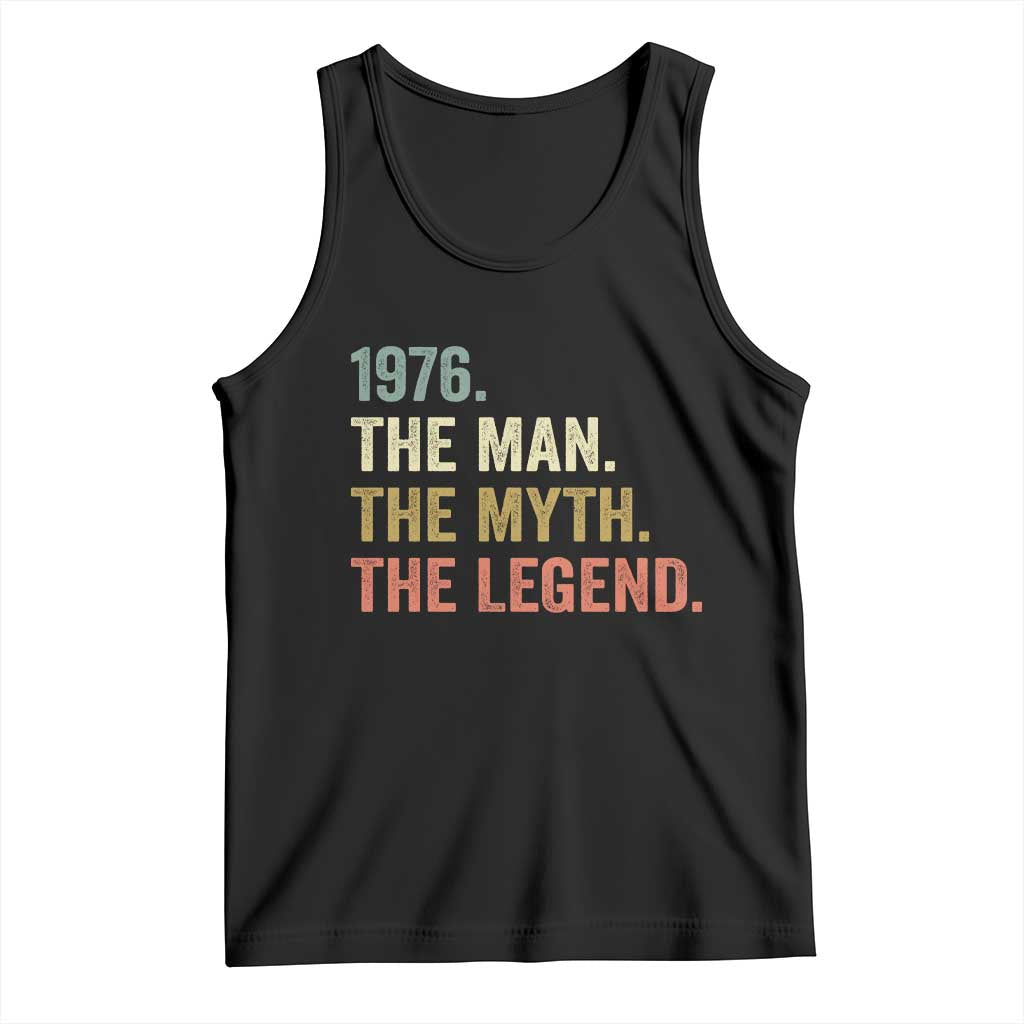 Funny 50th Birthday Retro 1976 The Man The Myth The Legend Tank Top 50 Years Old Gifts