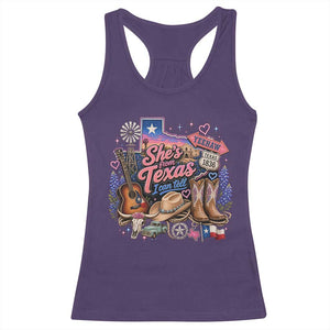 She Is From Texas I Can Tell Racerback Tank Top Texas Girl Pride TS11 Purple Print Your Wear