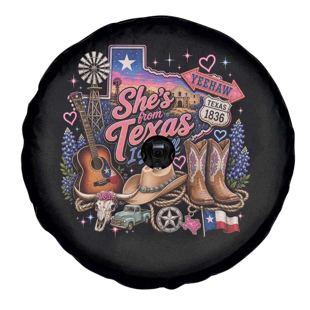 She Is From Texas I Can Tell Spare Tire Cover Texas Girl Pride TS11 Print Your Wear
