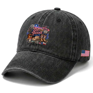 She Is From Texas I Can Tell Washed Cotton Baseball Cap Texas Girl Pride TS11 Print Your Wear