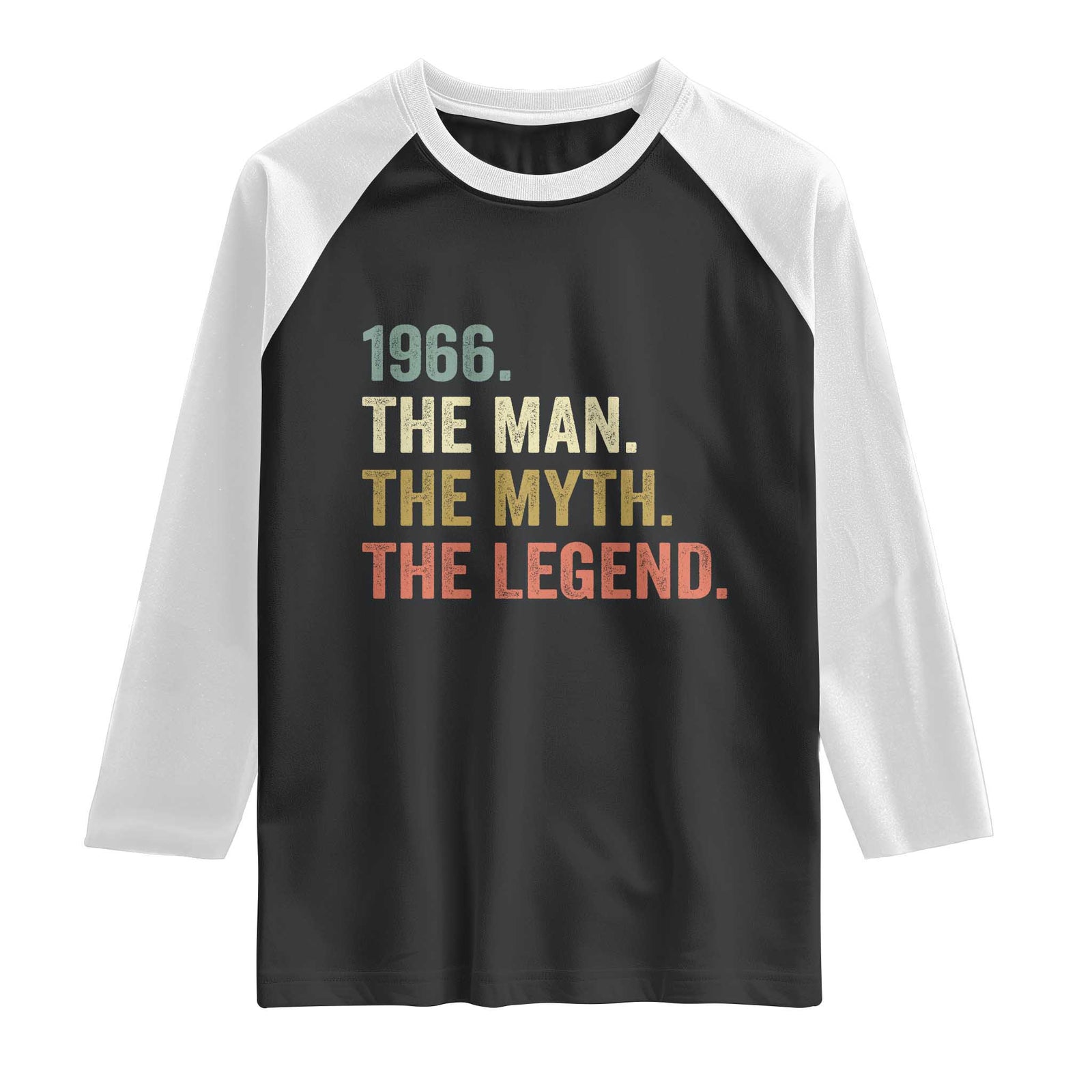 Funny 60th Birthday Retro 1966 The Man The Myth The Legend Raglan Shirt 60 Years Old Gifts