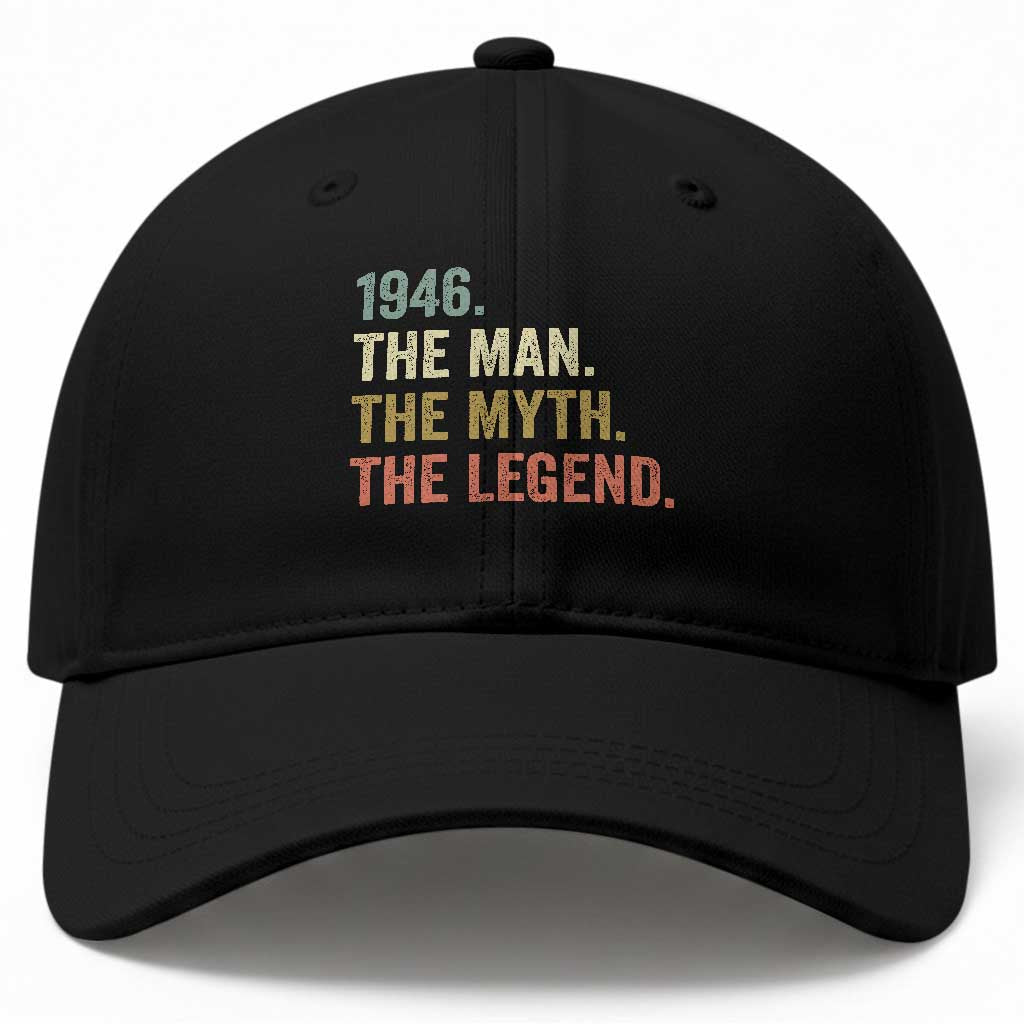 Funny 80th Birthday Retro 1946 The Man The Myth The Legend Baseball Cap 80 Years Old Gifts