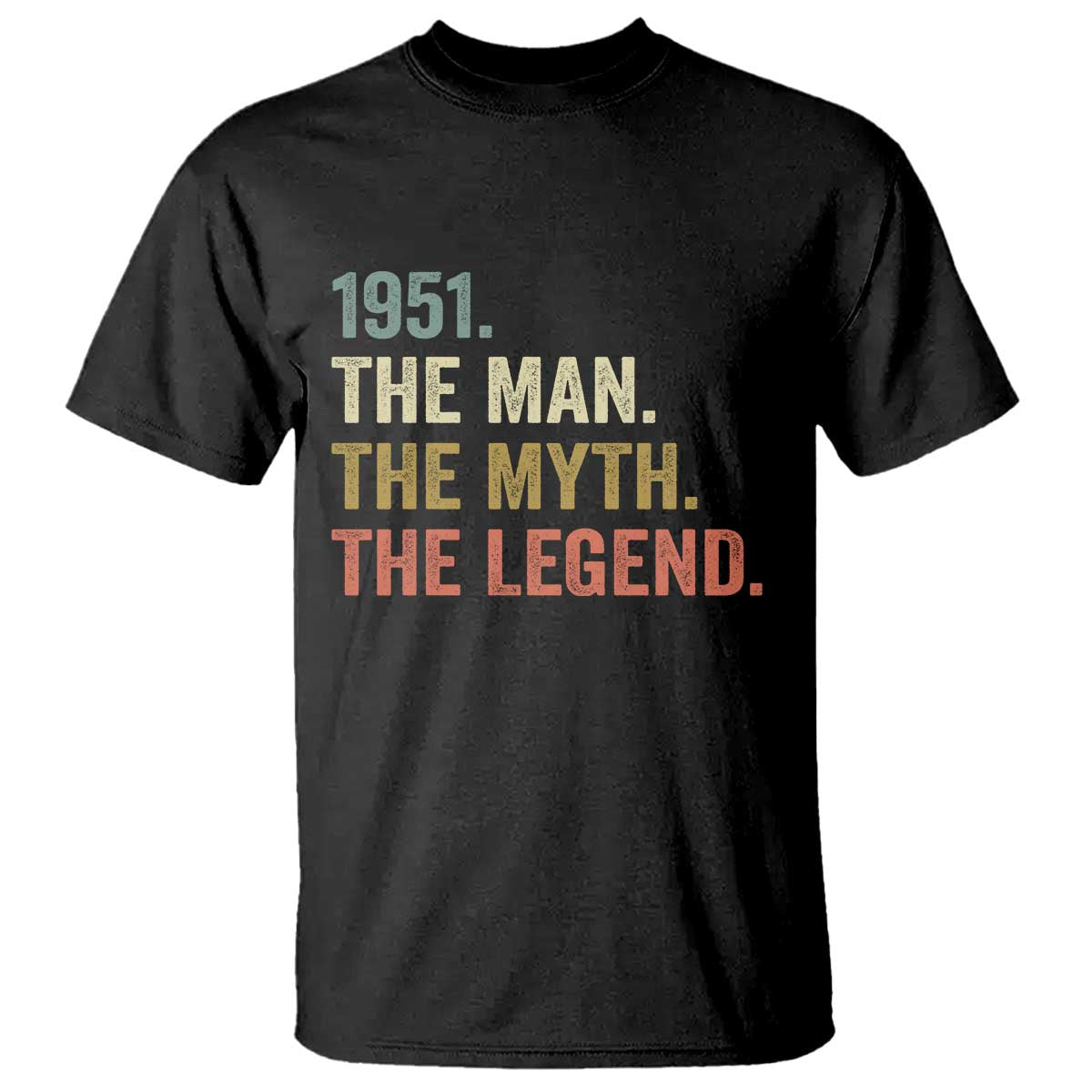 Funny 75th Birthday Retro 1951 The Man The Myth The Legend T Shirt 75 Years Old Gifts