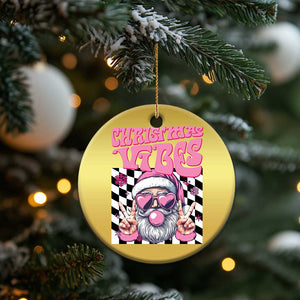 Funny Pink Santa Christmas Christmas Ornament Christmas Vibes Checkboard TS11 Print Your Wear