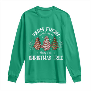 Christmas Tree Cake Long Sleeve Shirt Farm Fresh Sprinkles Frosting Ready To Eat Xmas Baking TS11 Irish Green Print Your Wear