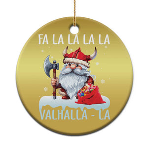 Viking Xmas Christmas Ornament Fa La La La Valhalla La Viking Santa Gnome TS11 Print Your Wear