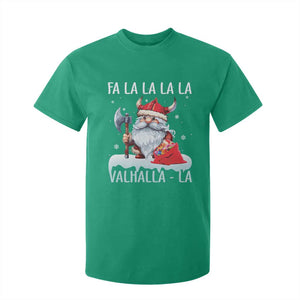 Viking Christmas T Shirt For Kid Fa La La La Valhalla La Viking Santa Gnome TS11 Irish Green Print Your Wear