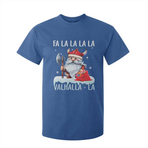 Viking Christmas T Shirt For Kid Fa La La La Valhalla La Viking Santa Gnome TS11 Royal Blue Print Your Wear