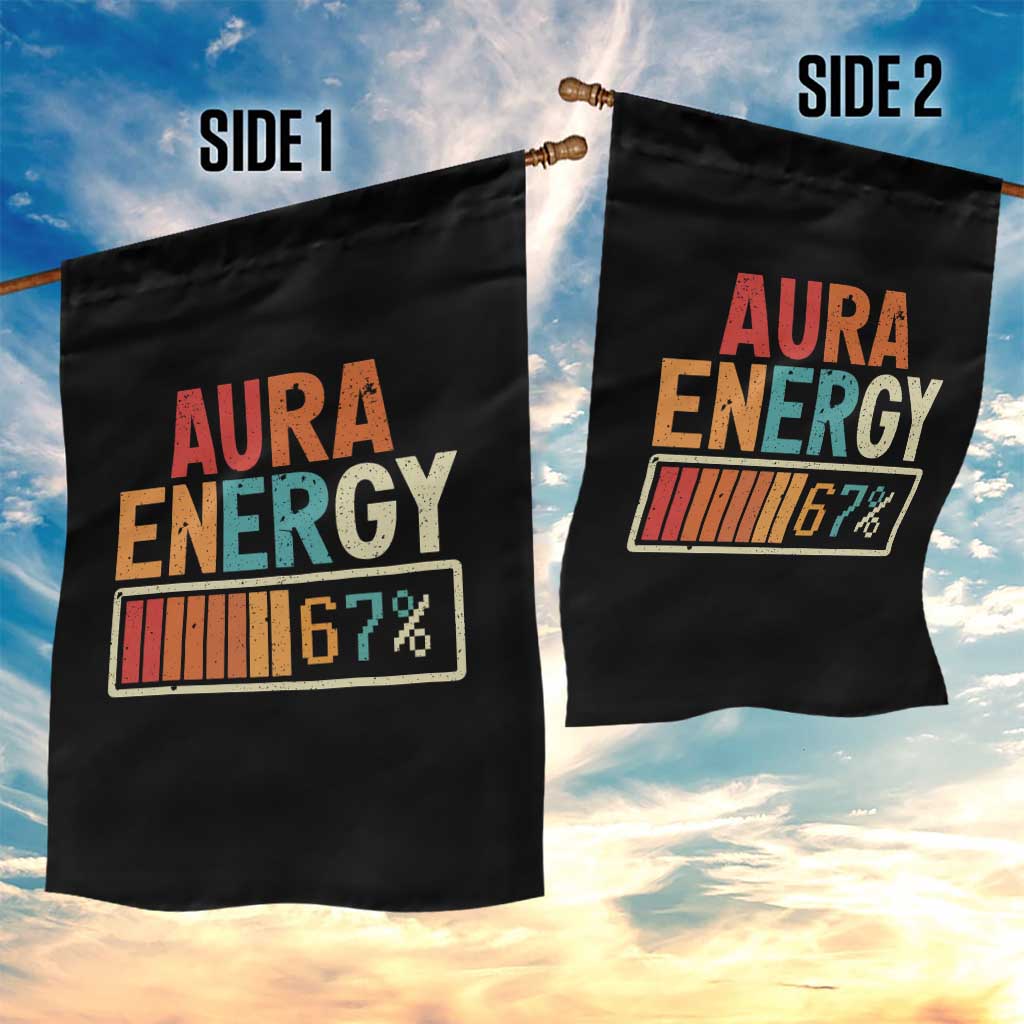 Funny Aura Energy At 67 Garden Flag Six Seven Meme Gen Alpha Slang TS11 Print Your Wear
