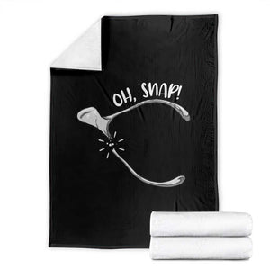 Funny Thanksgiving Oh Snap Throw Blanket Turkey Wishbone TS11 Black Print Your Wear