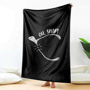 Funny Thanksgiving Oh Snap Throw Blanket Turkey Wishbone TS11 Print Your Wear
