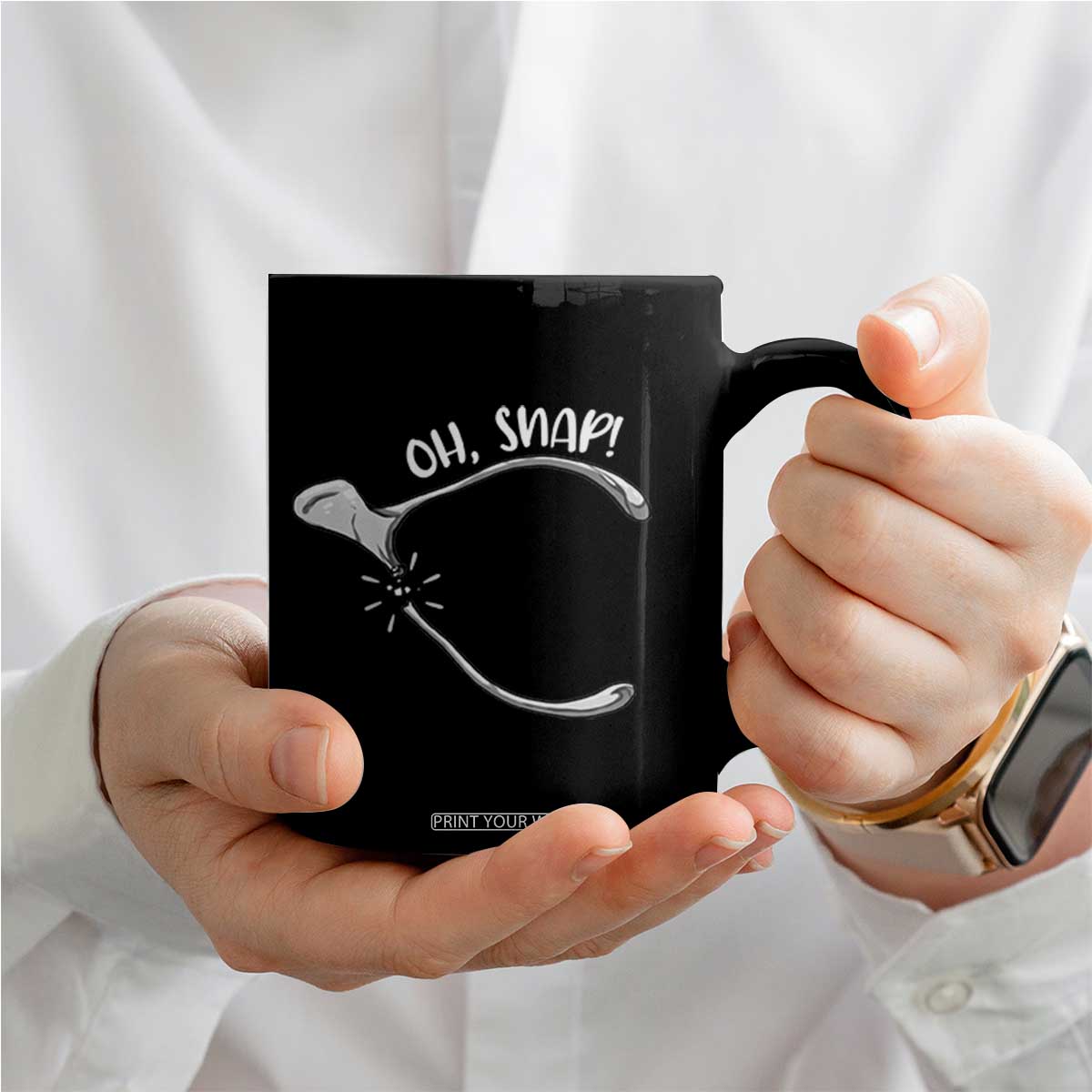 Funny Thanksgiving Oh Snap Coffee Mug Turkey Wishbone TS11 Print Your Wear