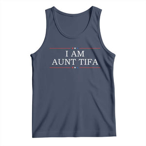 Funny I Am Aunt Tifa Tank Top Political Satire Stars And Stripes TS11 Navy Print Your Wear