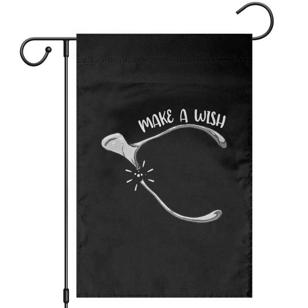 Funny Thanksgiving Turkey Wishbone Garden Flag Make A Wish Chicken Turkey TS11 Black Print Your Wear