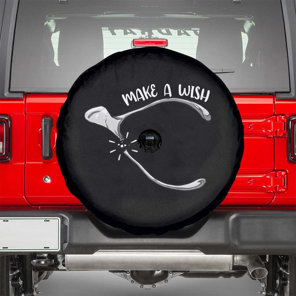 Funny Thanksgiving Turkey Wishbone Spare Tire Cover Make A Wish Chicken Turkey TS11 Black Print Your Wear