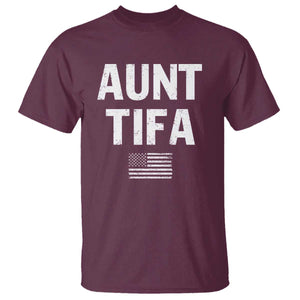 Funny Aunt Tifa T Shirt Political Satire Vintage American Flag TS11 Maroon Print Your Wear