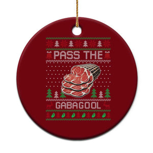 Funny Pass The Gabagool Christmas Ceramic Ornament Italian Food TS11 1pc Red Print Your Wear