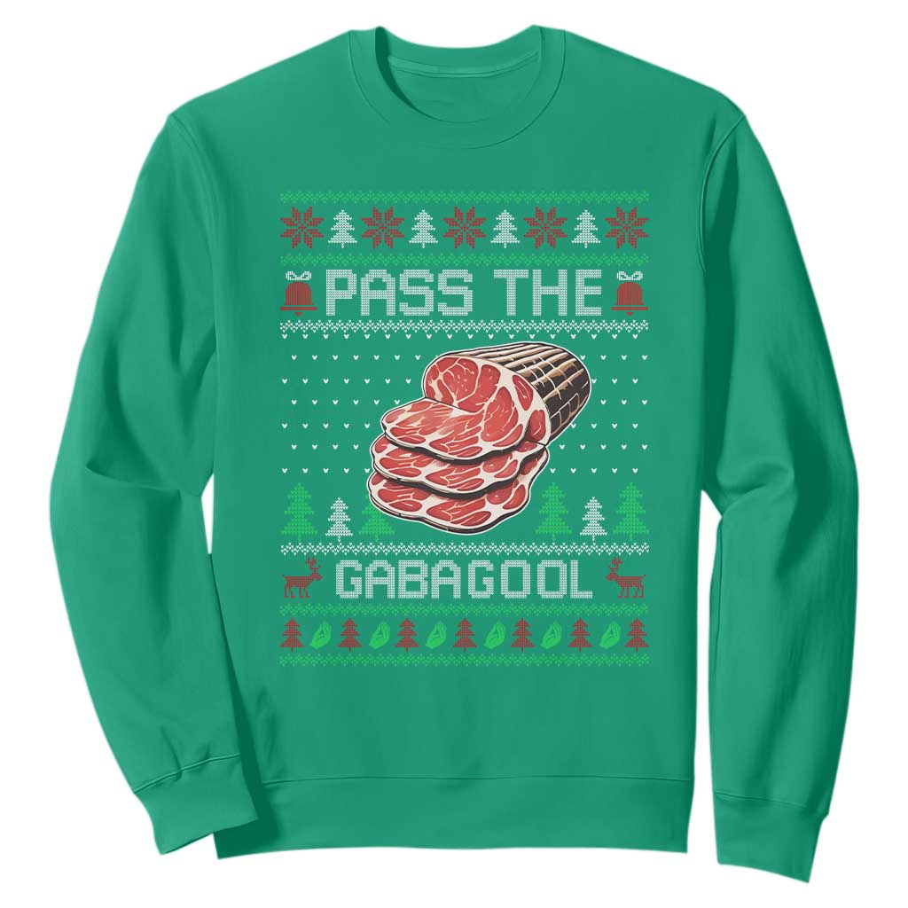 Funny Pass The Gabagool Christmas Sweatshirt Italian Food TS11 Irish Green Print Your Wear